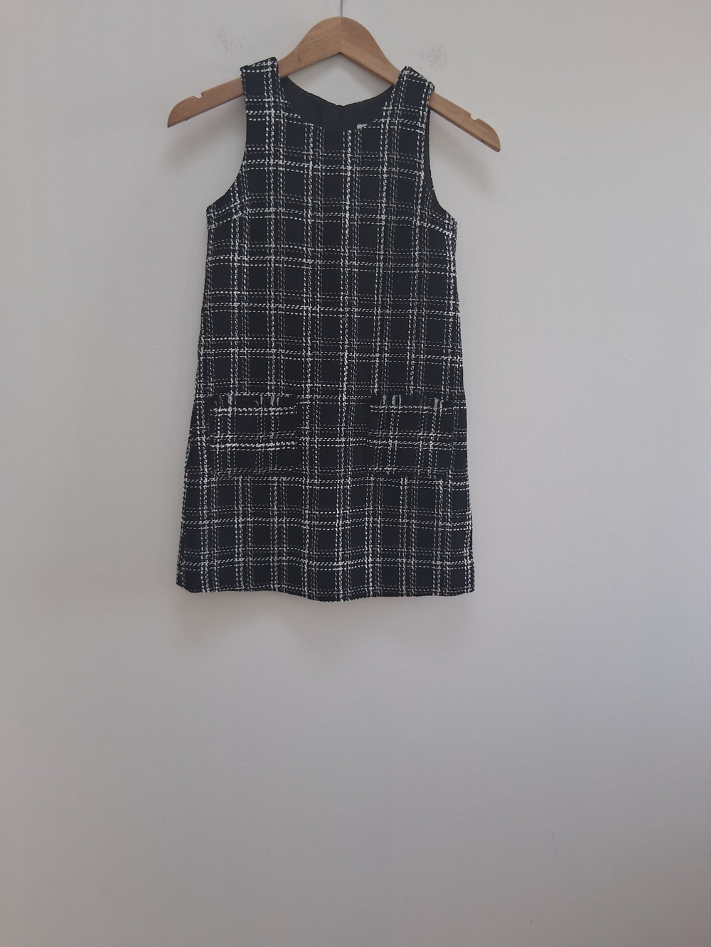 Rachel Zoe Kids Girls Tweed Plaid Sleeveless Shift Dress Size 10 Years NWOT
